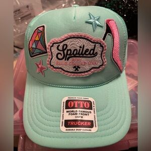 NWT “Spoiled by my blue collar man” trucker cap